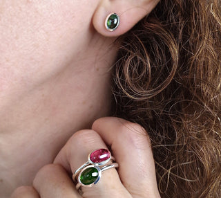 Ring mit grünem Turmalin