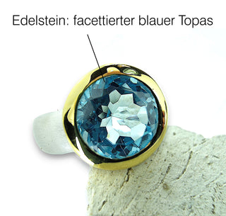 Ring „Sommerhimmel” mit blauem Topas