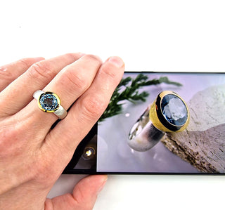 Ring „Sommerhimmel” mit blauem Topas