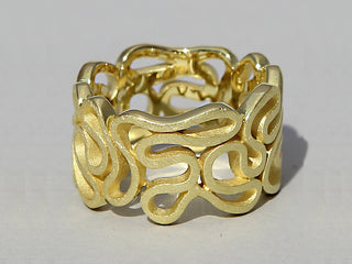 Ring "Bändchen", vergoldet