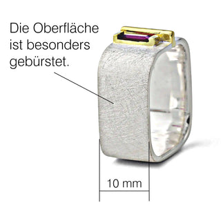 Ring "Geometra Uno" mit Rhodolith