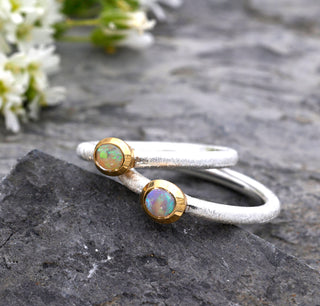 Ring mit echtem Edelopal