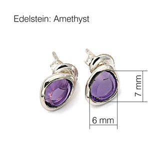 Ohrringe "Feines Funkeln" mit echtem Amethyst