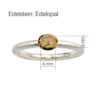 Ring mit echtem Edelopal