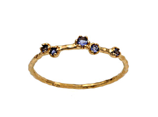 Ring "Streuung der Sterne" mit echtem Iolith