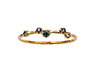 Ring "Streuung der Sterne" mit Topas und Iolith
