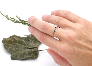 Ring "Streuung der Sterne" mit Topas und Iolith