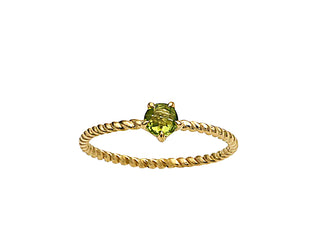 Ring "Seilchen" mit echtem Peridot