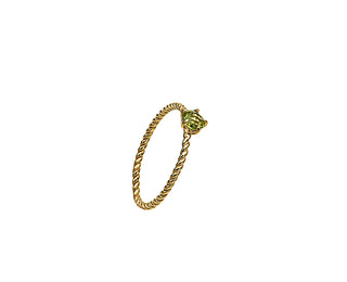 Ring "Seilchen" mit echtem Peridot