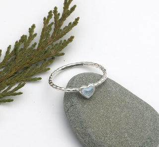 Ring "Herzchen" mit echtem Topas