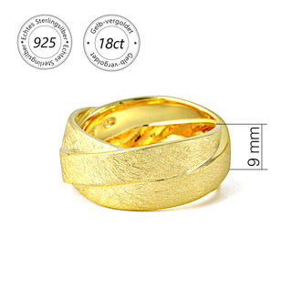 Ring "Drei Bänder" vergoldet