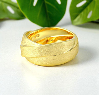Ring "Drei Bänder" vergoldet