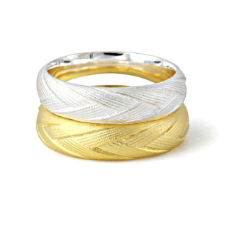 Ring "Zopf", vergoldet