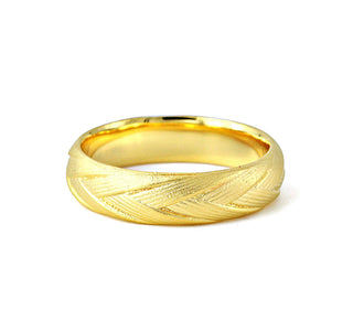 Ring "Zopf", vergoldet