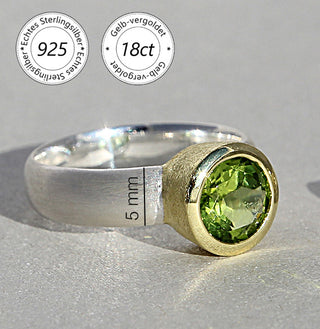 Ring mit echtem Peridot