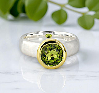 Ring mit echtem Peridot