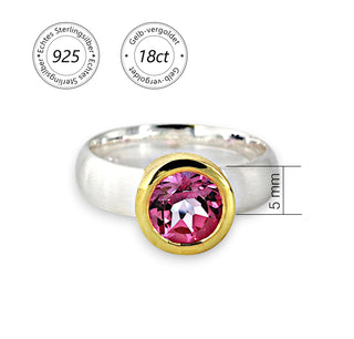 Ring mit echtem Pink Topas