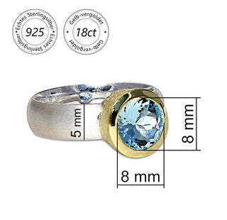 Ring „Sommerhimmel” mit blauem Topas