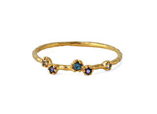 Ring "Streuung der Sterne" mit Topas und Iolith