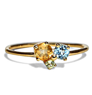 Ring mit Citrin, Topas und Peridot