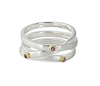 Ring "Drei" mit Amethyst
