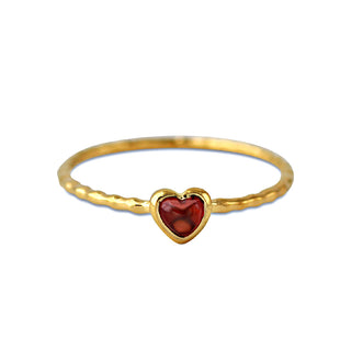 Ring "Herzchen" mit echtem Granat