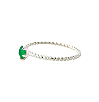Ring "Seilchen" mit echtem grünen Onyx