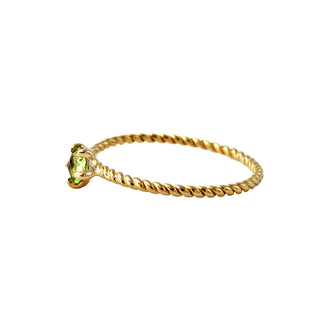 Ring "Seilchen" mit echtem Peridot