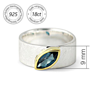 Ring "Meereskraft" mit Topas london blue