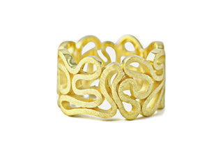 Ring "Bändchen", vergoldet