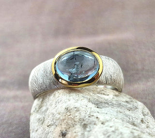 Ring "Klarwasser" mit echtem Aquamarin