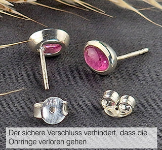 Ohrringe mit echtem rosa Turmalin