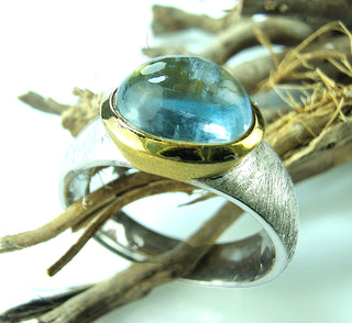 Ring "Klarwasser" mit echtem Aquamarin