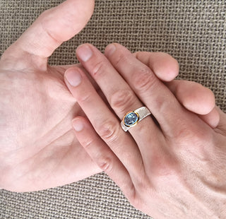 Ring "Klarwasser" mit echtem Aquamarin