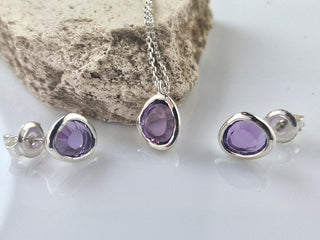 Ohrringe "Feines Funkeln" mit echtem Amethyst