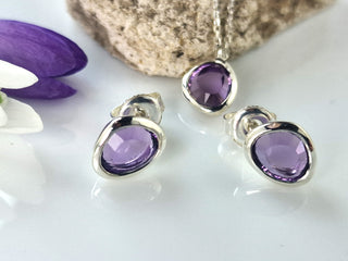 Ohrringe "Feines Funkeln" mit echtem Amethyst