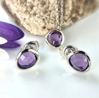 Ohrringe "Feines Funkeln" mit echtem Amethyst