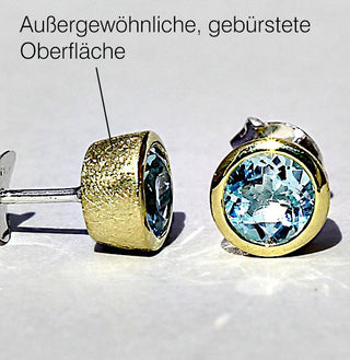 Ohrstecker „Sommerhimmel” mit blauem Topas