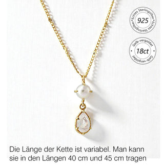 Collier "Duett Perle & Mondstein"