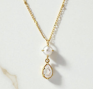 Collier "Duett Perle & Mondstein"