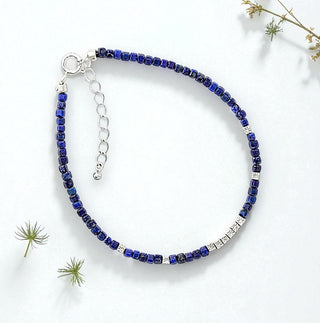 Armband "Würfelchen" Lapis
