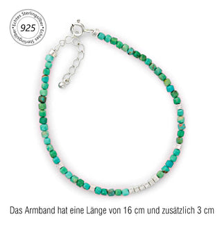 Armband "Würfelchen" mit Türkis