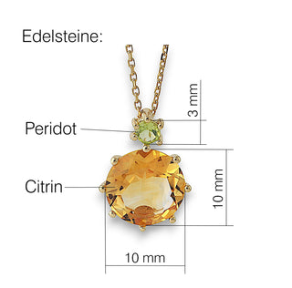Collier mit Citrin und Peridot