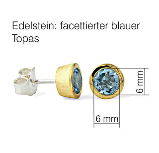 Ohrstecker „Sommerhimmel” mit blauem Topas