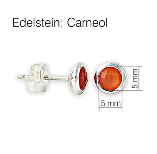 Ohrstecker "Feine Flächen" mit Carneol