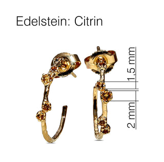 Ohrringe "Streuung der Sterne" mit Citrin