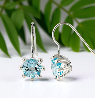 Ohrhänger "Blaustern" mit echtem Topas