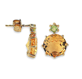 Ohrstecker mit  Citrin und Peridot