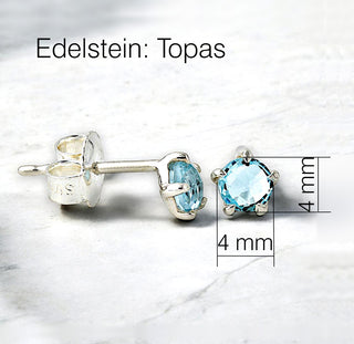Ohrstecker mit echtem Topas