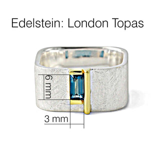 Ring "Geometra Uno" mit London Topas